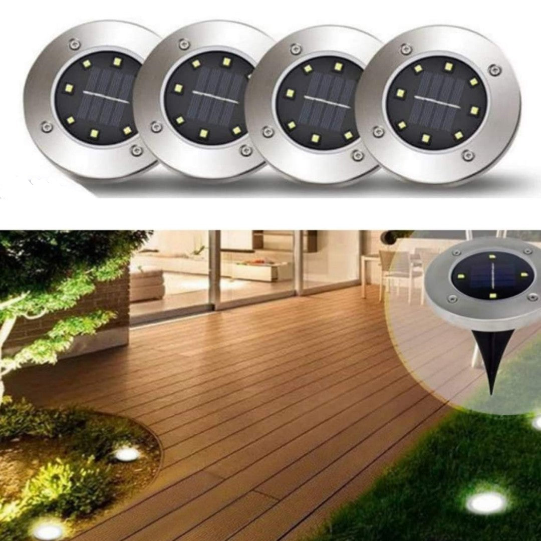 Solarni LED diskovi za vrt - 4 Komada