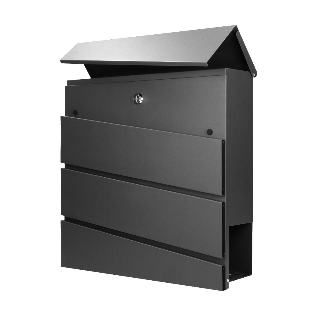 Poštanski sandučić od pocinčanog čelika s držačem za novine